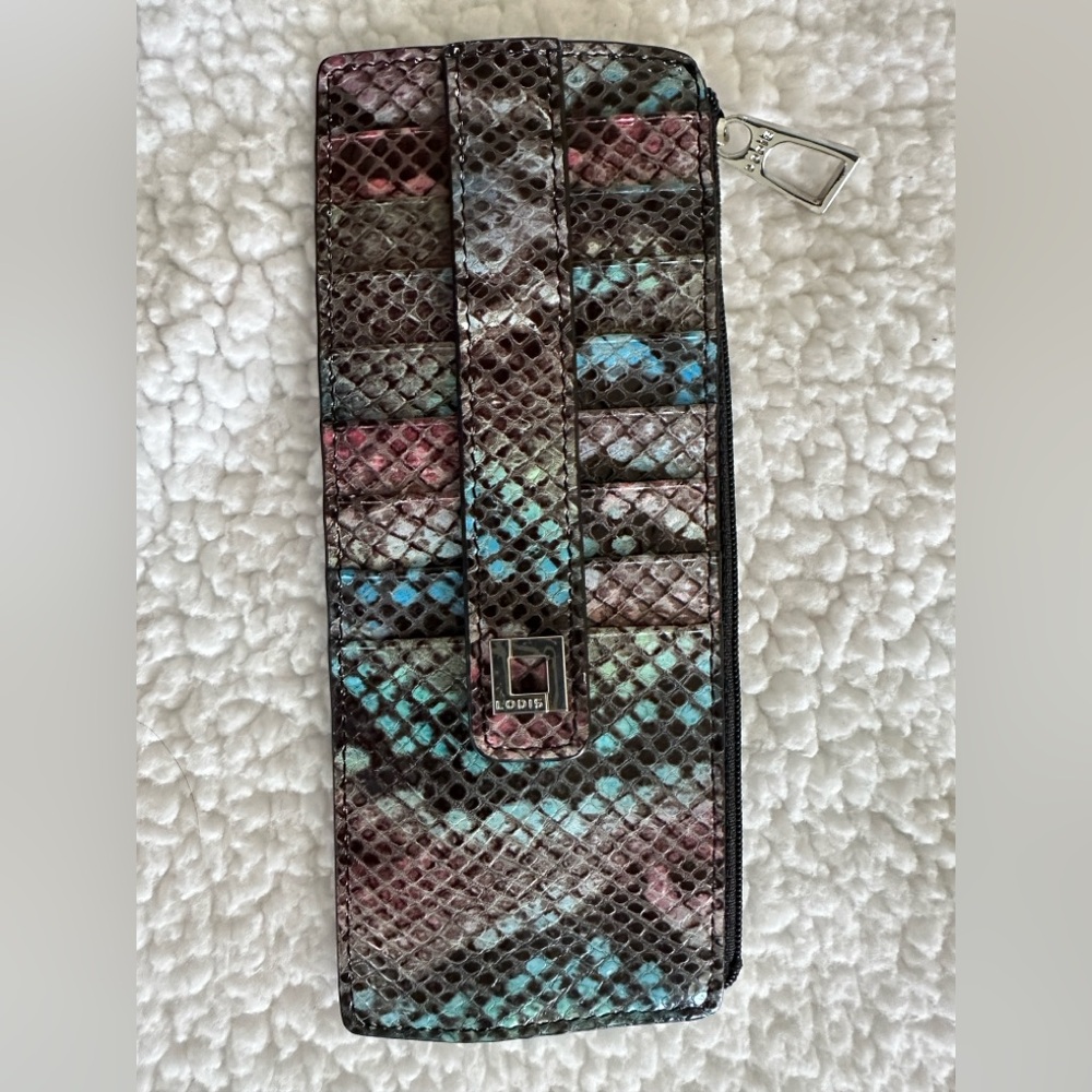 Lodis Vibrant Snake Pattern Wallet
